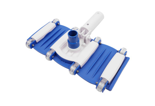Broom with plastic wheel-small