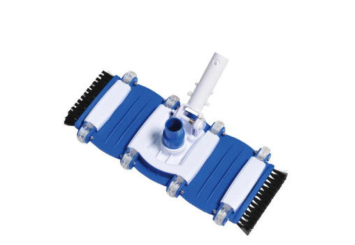 Broom with blue brush